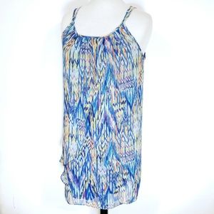 Bisou Bisou Womens 10 Tunic Length Layered Flowy Tank Top